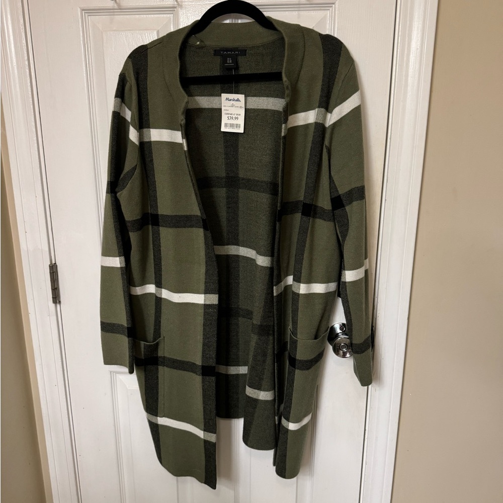 Green Tahari Cardigan